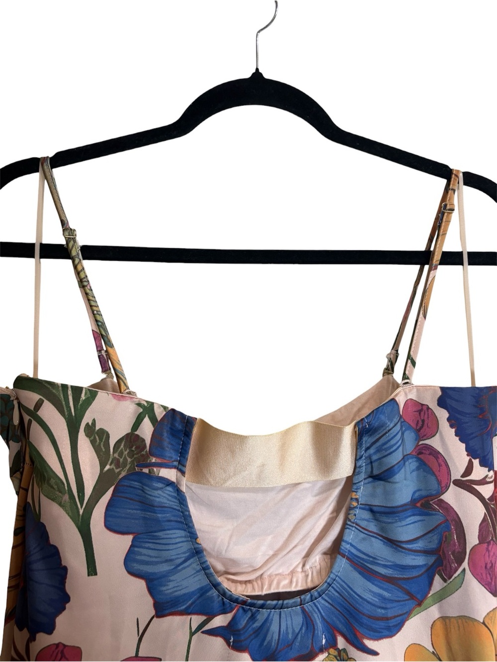 Free People Botanical Maxi Dress Spring Combo Floral Strappy Slip NWT Medium - Picture 8 of 14